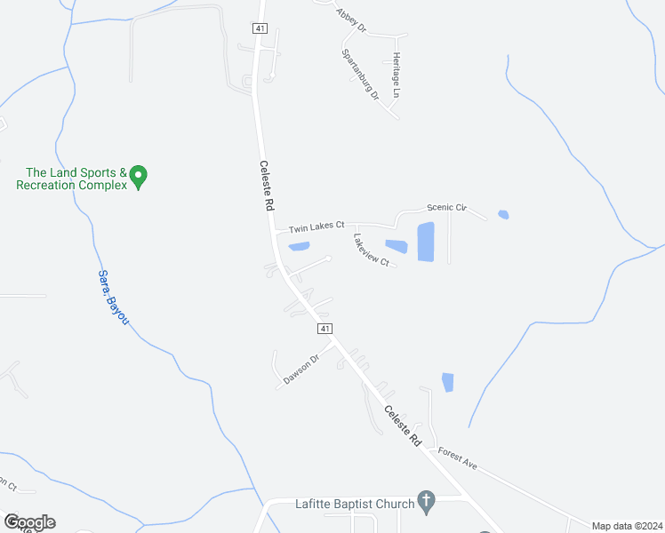 map of restaurants, bars, coffee shops, grocery stores, and more near 3405 Oakridge Lane in Saraland