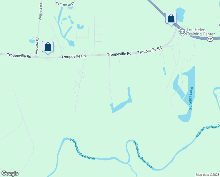 map of restaurants, bars, coffee shops, grocery stores, and more near 300 Oak Ridge Drive in Valdosta