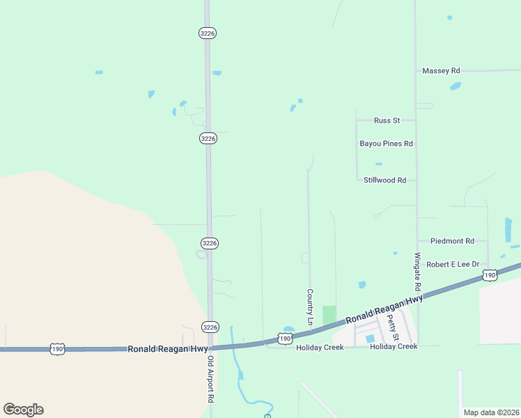 map of restaurants, bars, coffee shops, grocery stores, and more near 498 Country Lane in DeRidder