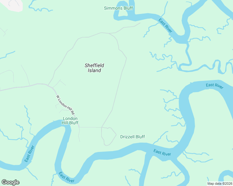 map of restaurants, bars, coffee shops, grocery stores, and more near Drizzle Bluff Road in Camden County