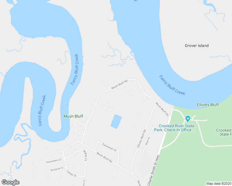map of restaurants, bars, coffee shops, grocery stores, and more near 1368 Mush Bluff Road in St. Marys