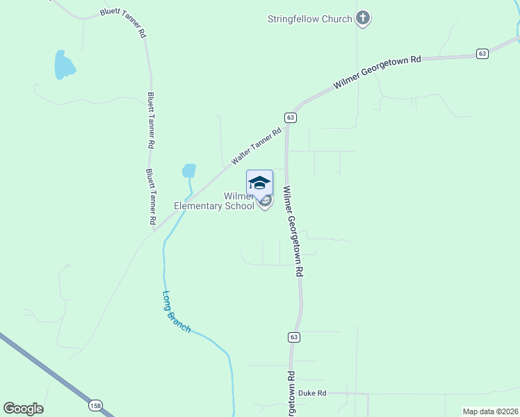 map of restaurants, bars, coffee shops, grocery stores, and more near 7585 Wilmer Georgetown Road in Wilmer