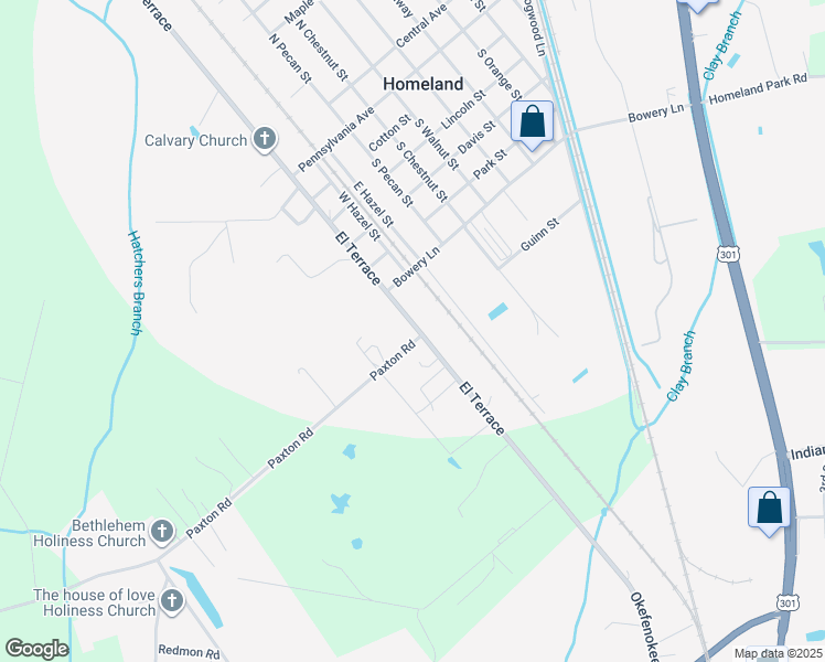 map of restaurants, bars, coffee shops, grocery stores, and more near 37183 El Terrace in Homeland