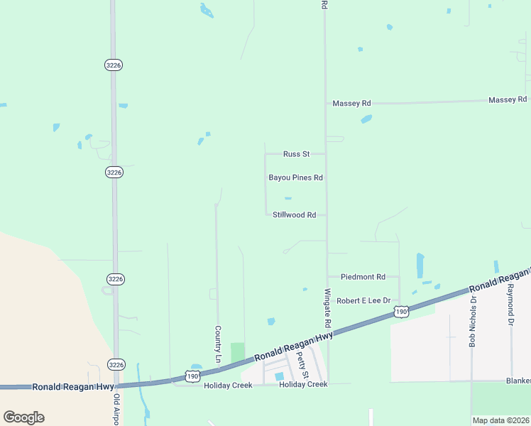 map of restaurants, bars, coffee shops, grocery stores, and more near 56 Stillwood Road in DeRidder