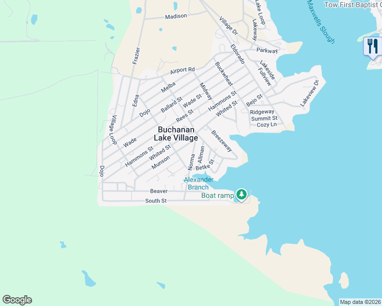 map of restaurants, bars, coffee shops, grocery stores, and more near 1365 Norma in Tow