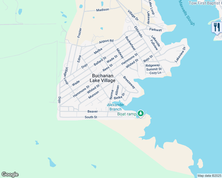 map of restaurants, bars, coffee shops, grocery stores, and more near 1365 Norma in Tow