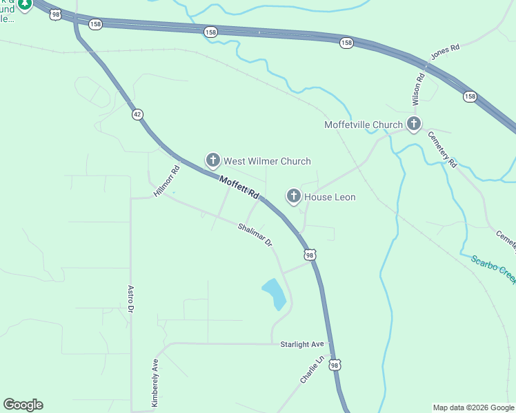 map of restaurants, bars, coffee shops, grocery stores, and more near Medusa Lane in Mobile