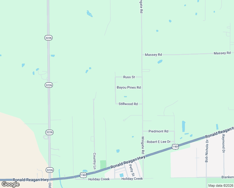 map of restaurants, bars, coffee shops, grocery stores, and more near 56-60 Stillwood Road in DeRidder