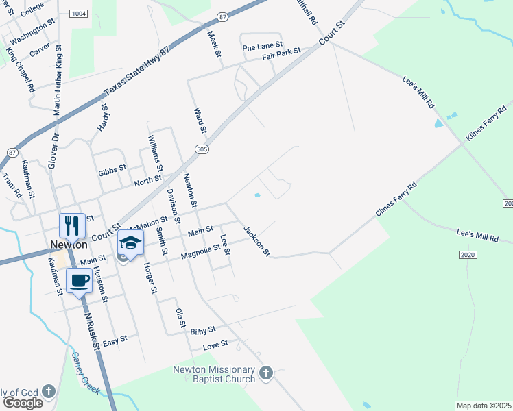 map of restaurants, bars, coffee shops, grocery stores, and more near 119 Jackson Street in Newton