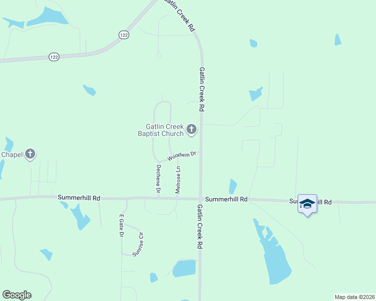 map of restaurants, bars, coffee shops, grocery stores, and more near 168 Woodwin Drive in Thomasville