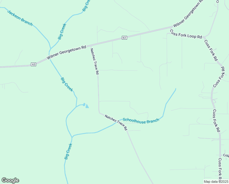 map of restaurants, bars, coffee shops, grocery stores, and more near 7750 Natchez Trace Road in Wilmer