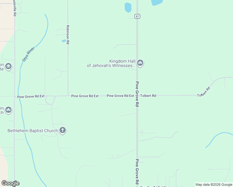 map of restaurants, bars, coffee shops, grocery stores, and more near 15890 Pine Grove Road Exd in Bay Minette