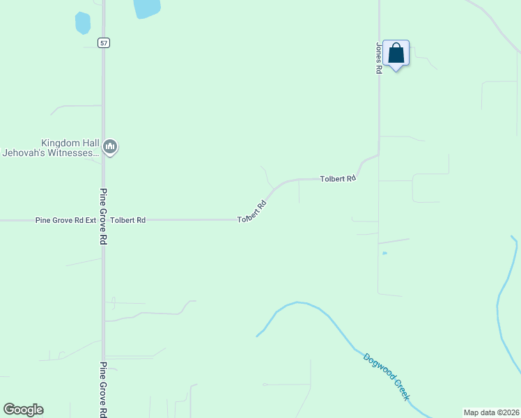 map of restaurants, bars, coffee shops, grocery stores, and more near 16578 Tolbert Road in Bay Minette