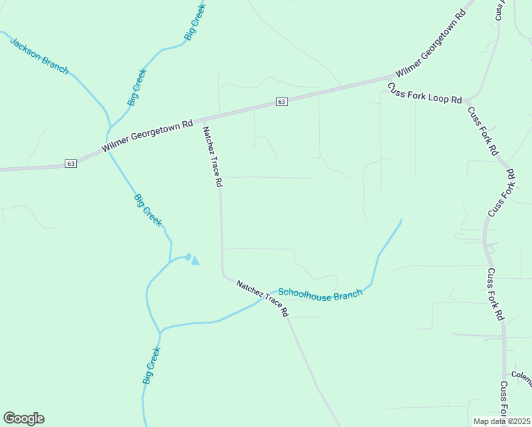 map of restaurants, bars, coffee shops, grocery stores, and more near 7750 Natchez Trace Road in Wilmer