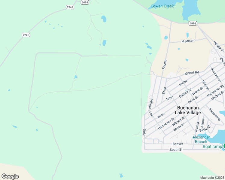 map of restaurants, bars, coffee shops, grocery stores, and more near in Buchanan Lake Village