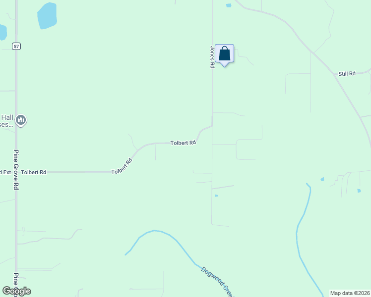 map of restaurants, bars, coffee shops, grocery stores, and more near 16870 Tolbert Road in Bay Minette