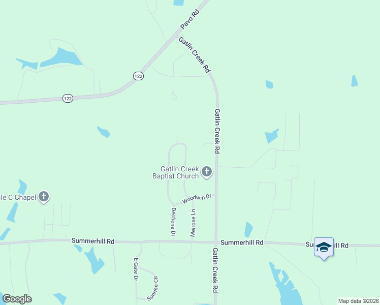 map of restaurants, bars, coffee shops, grocery stores, and more near 204 Wagon Wheel Trail in Thomasville