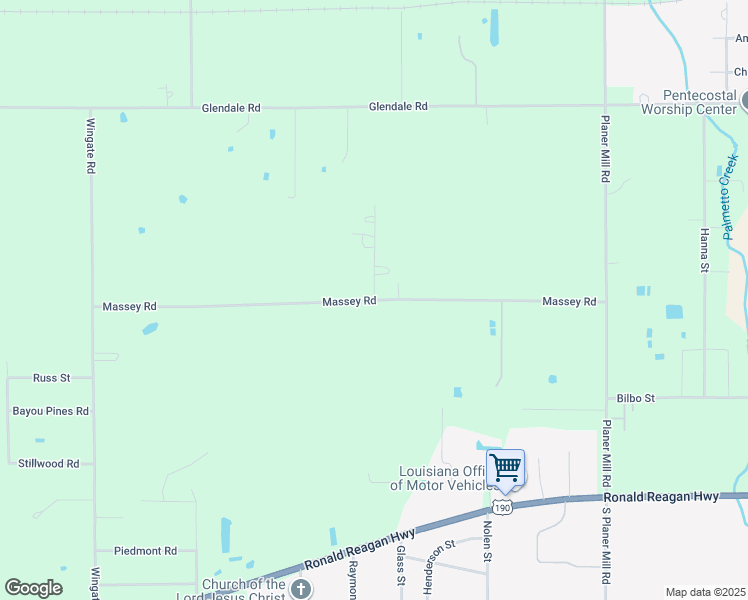 map of restaurants, bars, coffee shops, grocery stores, and more near 634 Calvin Gleason Road in DeRidder