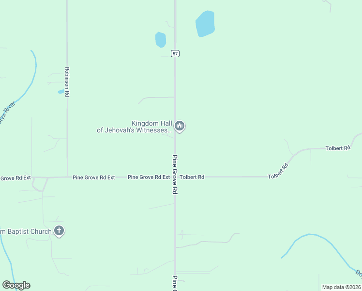 map of restaurants, bars, coffee shops, grocery stores, and more near 43198 Pine Grove Road in Bay Minette
