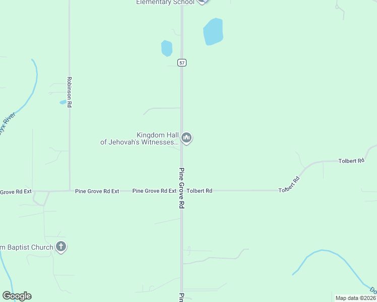 map of restaurants, bars, coffee shops, grocery stores, and more near 43198 Pine Grove Road in Bay Minette