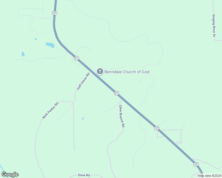 map of restaurants, bars, coffee shops, grocery stores, and more near 9291-10109 Highway 57 in Lucedale