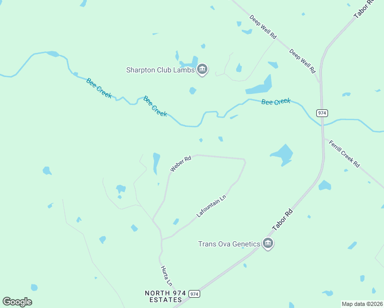 map of restaurants, bars, coffee shops, grocery stores, and more near 6825 Weber Road in Bryan