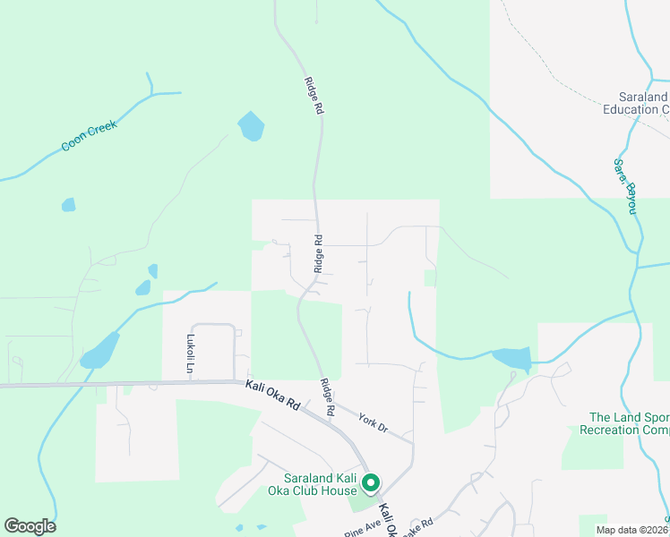 map of restaurants, bars, coffee shops, grocery stores, and more near 7926 Ridge Road in Saraland