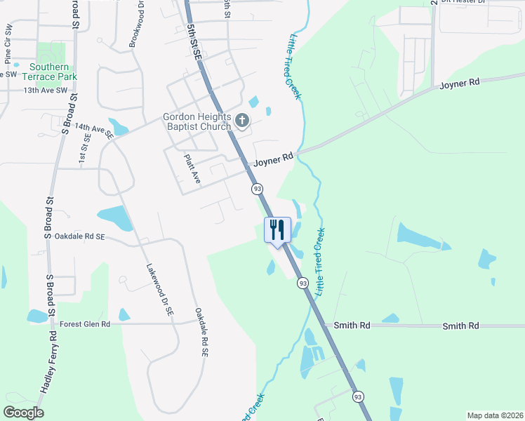 map of restaurants, bars, coffee shops, grocery stores, and more near 1454 Georgia 93 in Cairo