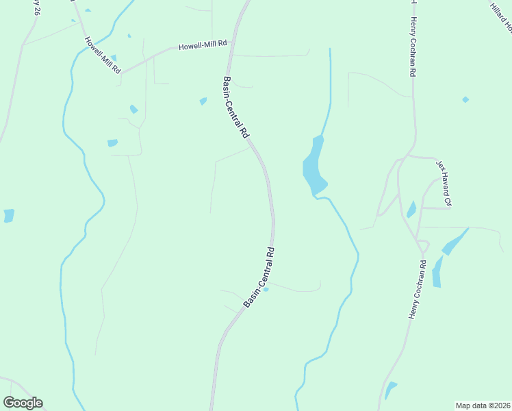 map of restaurants, bars, coffee shops, grocery stores, and more near 2223 Basin-Central Road in Lucedale