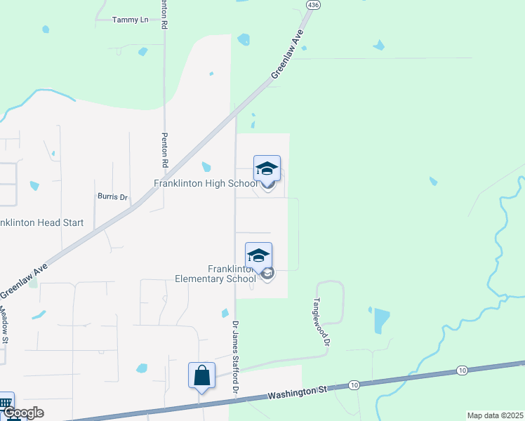 map of restaurants, bars, coffee shops, grocery stores, and more near 1 Demon Circle in Franklinton