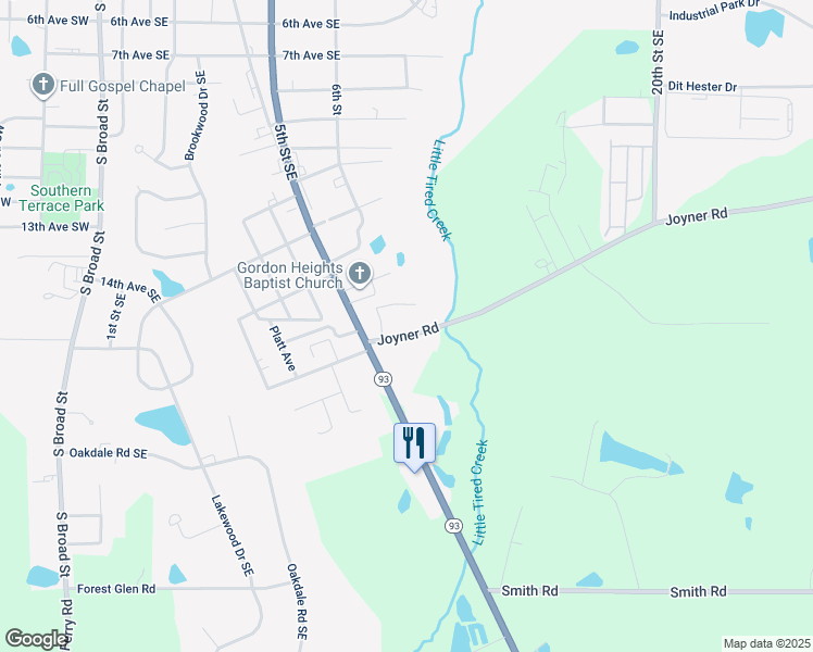 map of restaurants, bars, coffee shops, grocery stores, and more near 133 Joyner Road in Cairo
