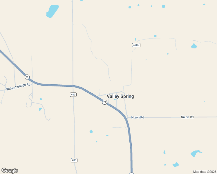 map of restaurants, bars, coffee shops, grocery stores, and more near 618 County Road 408d in Valley Spring