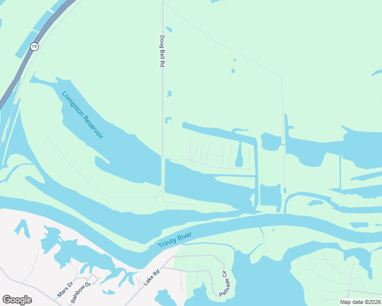 map of restaurants, bars, coffee shops, grocery stores, and more near 115 Live Oak Trail in Trinity