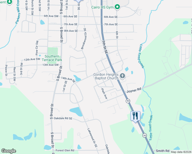 map of restaurants, bars, coffee shops, grocery stores, and more near 1225 Platt Avenue in Cairo