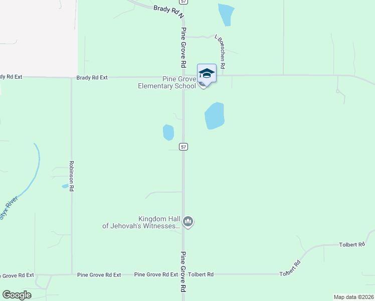 map of restaurants, bars, coffee shops, grocery stores, and more near 43620 Pine Grove Road in Bay Minette