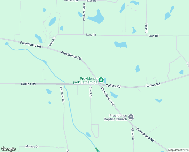 map of restaurants, bars, coffee shops, grocery stores, and more near 731 Providence Road in Whigham