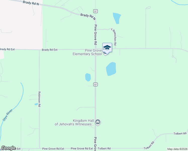 map of restaurants, bars, coffee shops, grocery stores, and more near 43701 Pine Grove Road in Bay Minette