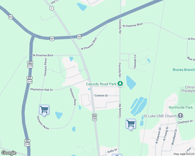 map of restaurants, bars, coffee shops, grocery stores, and more near 113 Highland Street in Thomasville