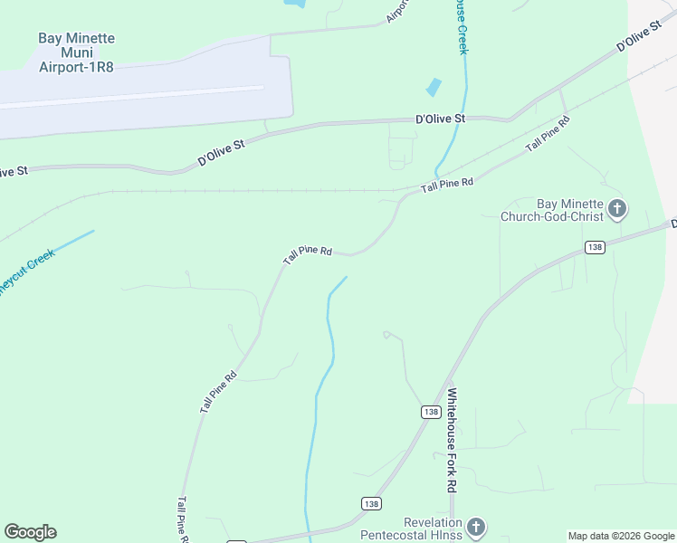 map of restaurants, bars, coffee shops, grocery stores, and more near 12615 Tall Pine Road in Bay Minette