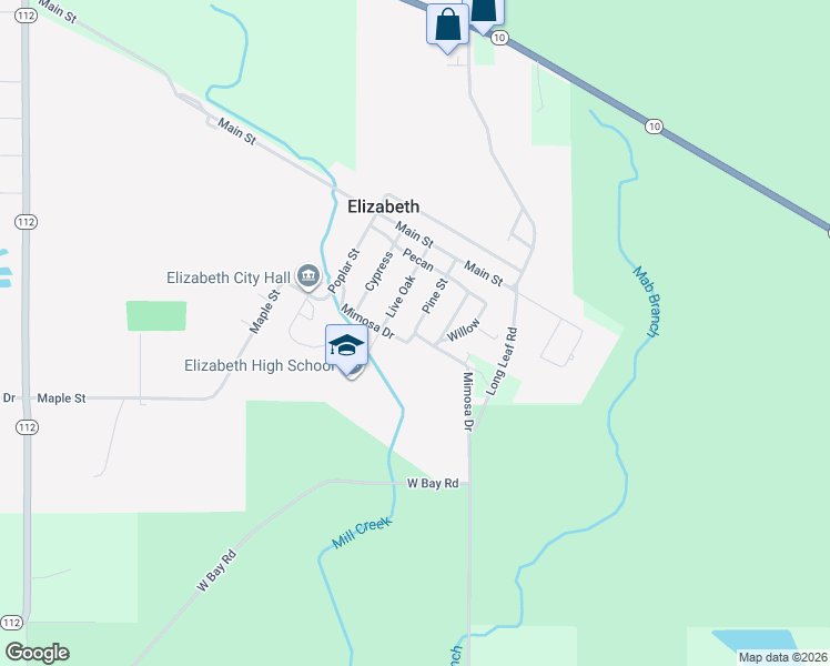 map of restaurants, bars, coffee shops, grocery stores, and more near 501 Pine Street in Elizabeth