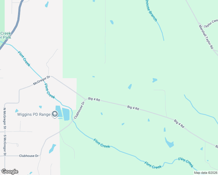 map of restaurants, bars, coffee shops, grocery stores, and more near 231 Big 4 Road in Wiggins