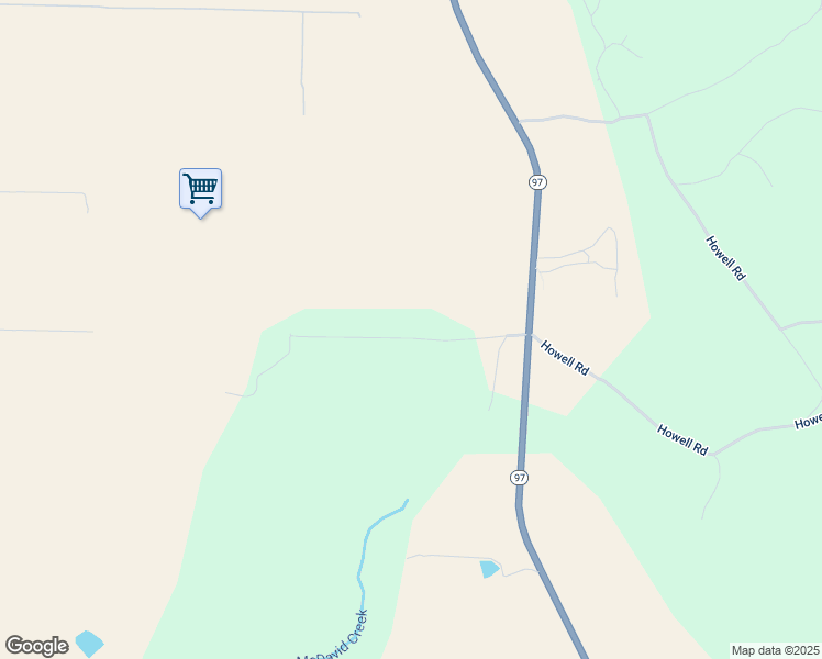 map of restaurants, bars, coffee shops, grocery stores, and more near 3800 Howell Road in McDavid