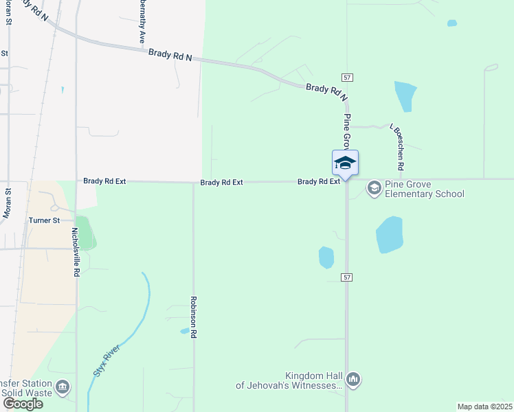 map of restaurants, bars, coffee shops, grocery stores, and more near 15538-15892 Brady Road Exd in Bay Minette