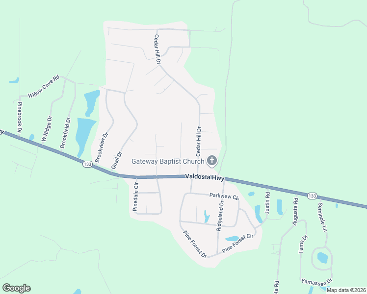 map of restaurants, bars, coffee shops, grocery stores, and more near 140 Knotty Pine Drive in Valdosta