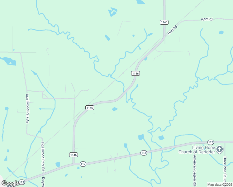 map of restaurants, bars, coffee shops, grocery stores, and more near 13764 State Route 1146 in DeRidder