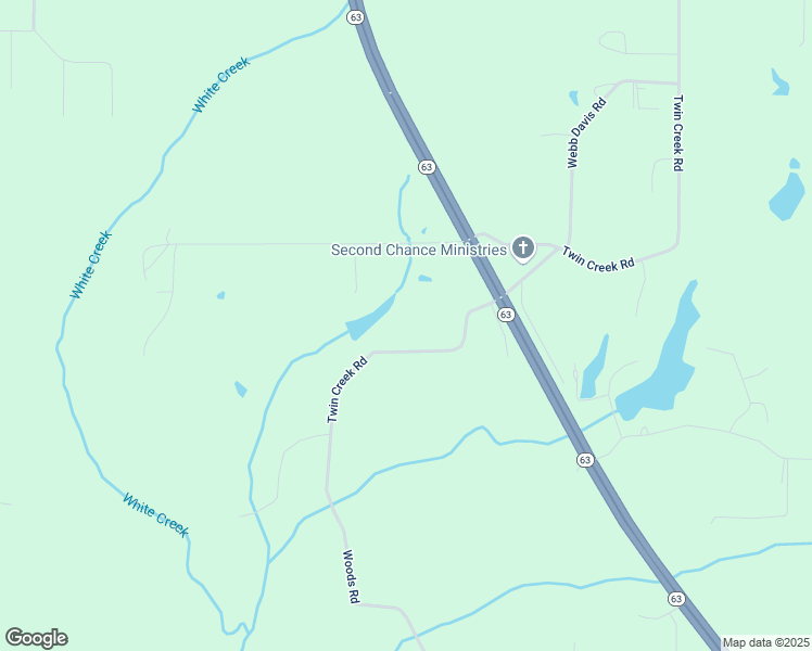 map of restaurants, bars, coffee shops, grocery stores, and more near 2270 Twin Creek Road in Lucedale