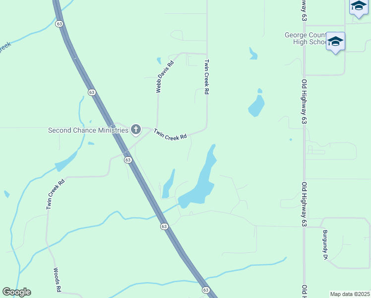 map of restaurants, bars, coffee shops, grocery stores, and more near 116 Hill Crest Road in Lucedale