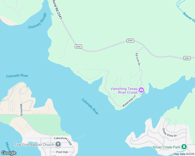 map of restaurants, bars, coffee shops, grocery stores, and more near 1027 Waterway Lane in Burnet