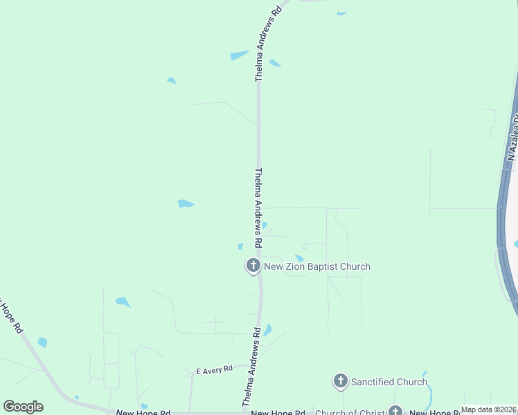 map of restaurants, bars, coffee shops, grocery stores, and more near 151 Thelma Andrews Road in Wiggins