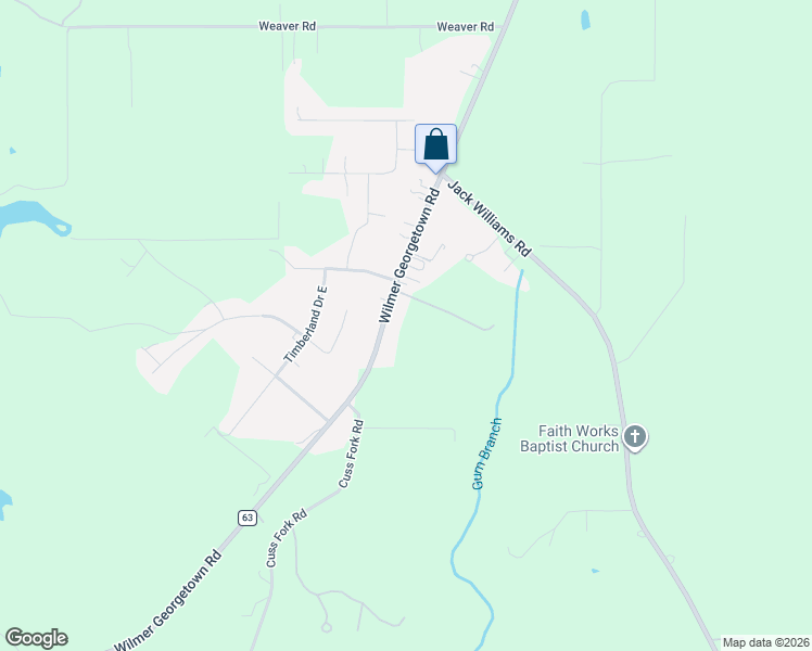 map of restaurants, bars, coffee shops, grocery stores, and more near 8632 Wilmer Georgetown Road in Wilmer